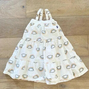 Neon Rebels Gloria Poplin Sundress Marshmallow Rainbow 2T $58